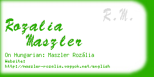 rozalia maszler business card